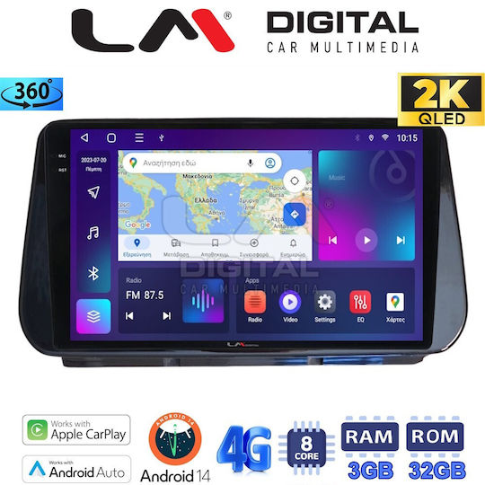 LM Digital Ηχοσύστημα Αυτοκινήτου για Hyundai Santa Fe / iX45 2018 > 2019 (Bluetooth/USB/WiFi/GPS/Apple-Carplay/Android-Auto)