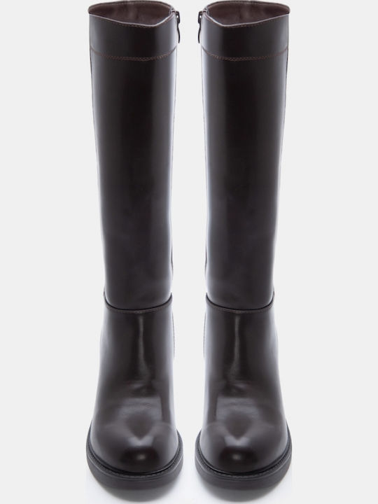 Damenstiefel mit Mittelhohem Absatz Braun
