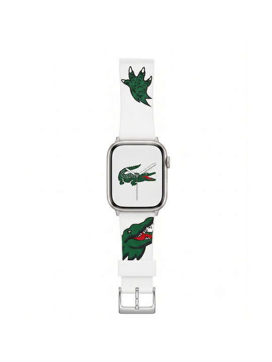 Lacoste Λουράκι Σιλικόνης Λευκό (Amazfit Balance)