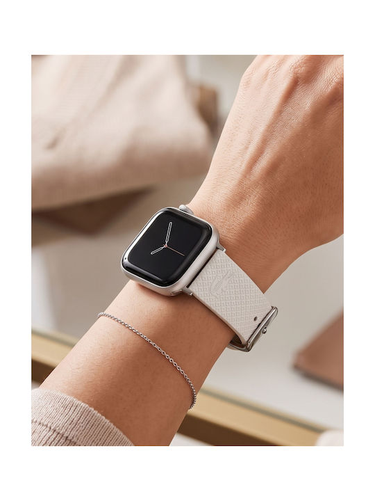 Lacoste Leather White Strap (Apple Watch 38/40 Mm)