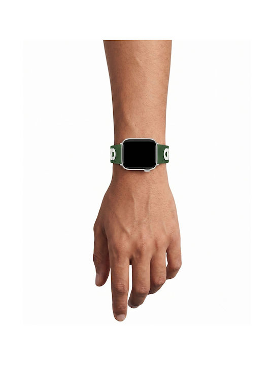 Lacoste Lăcușor de Silicon Verde (Apple Watch 38/40 mm)