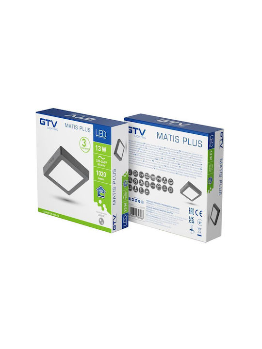 Corp de iluminat LED de perete Matis Plus 13W IP20 4000K Negru Corp de iluminat LED de perete Matis Plus 13W IP20 4000K Negru