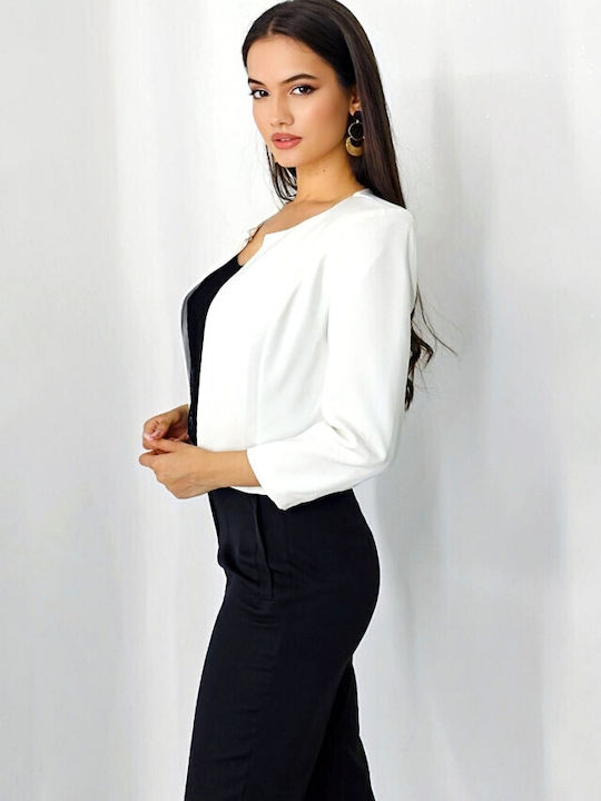 Short Women's Blazer White