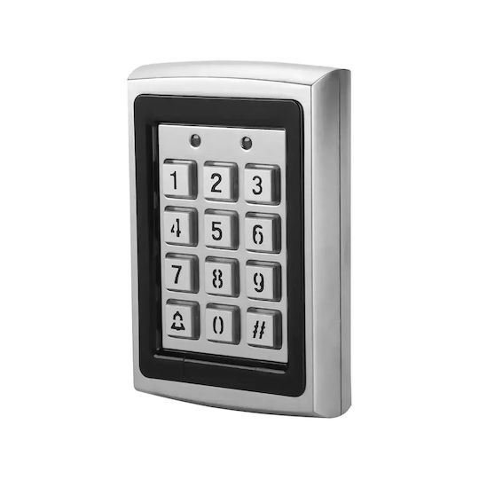 Tastatură de control acces Standalone Mentor Acs027 2in1 Pin + Card Rfid 5-15 cm 0-99 s Iluminată Metalică