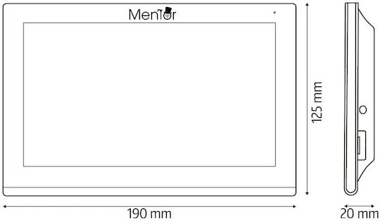 Smart Video Interfon Mentor Svk472b 4 Fire Wi-Fi Card Pin Tuya App 7 Inch Ips Dvr Fhd 2mp Ip66 Negru