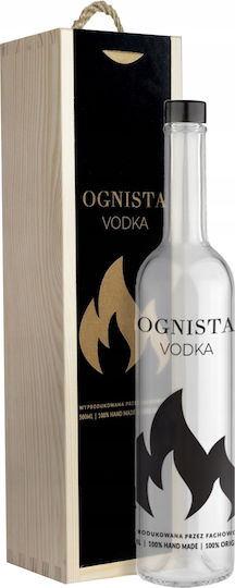 Cutie din lemn Fire + Sticlă de vin Vodcă Alcool