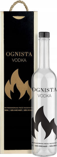 Cutie din lemn Fire + Sticlă de vin Vodcă Alcool