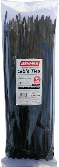 Benman Kunststoff Kabelbinder 815mmx9mm in Schwarzer Farbe (20Stk) 70960