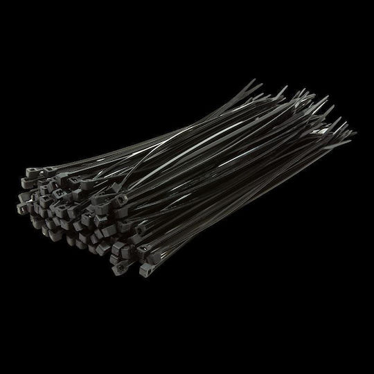 LogiLink Legături de Cablu din Plastic, Culoare Neagră (100 buc) KAB0001B
