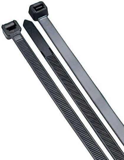 Arte Plast Πλαστικά Δεματικά Καλωδίων 430mmx4.8mm σε Μαύρο χρώμα (100τμχ) 03-250