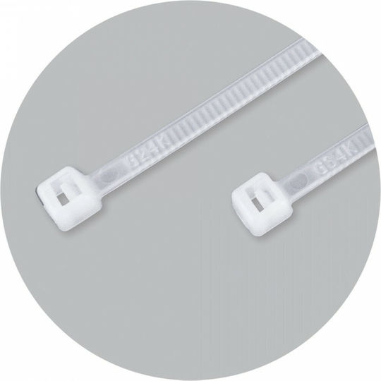 Benman Пластмасови Кабелни Аксесоари 200mmx3.6mm в Бял Цвят 100 бр