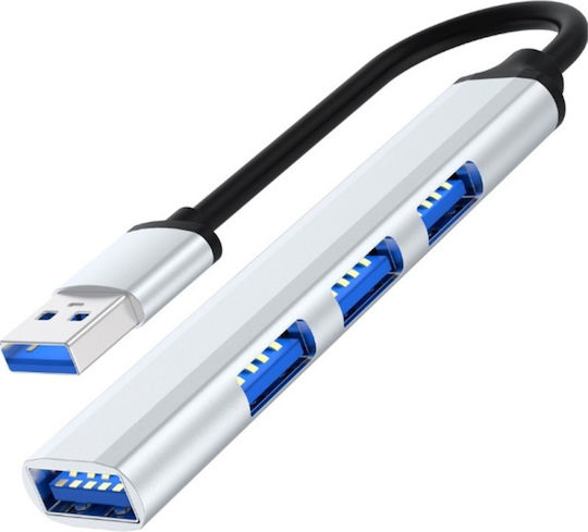 Anker Unibody USB 3.0 4-Port USB 3.0 Хъб 4 порта с връзка USB-A Сребрист