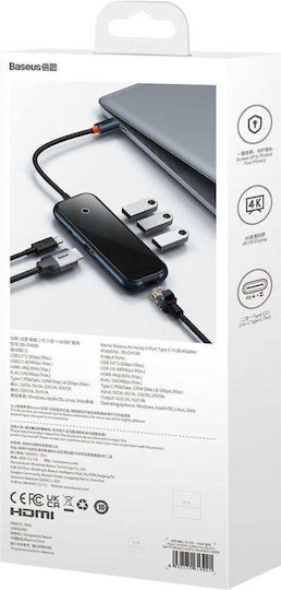 Baseus Acmejoy USB Hub 4 USB 3.0 Ports with USB-A USB-C Connection