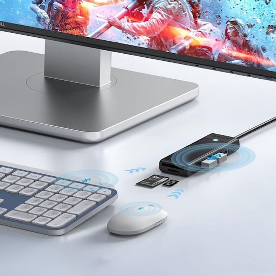 Orico USB-Hub 4 Anschlüsse USB 3.0 mit Anschluss an einen Computer USB-A
