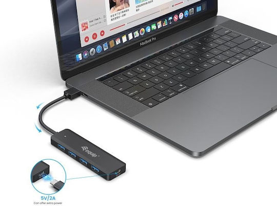 Equip USB Хъб 5 Порта USB 3.2 с Връзка USB-A / USB-C