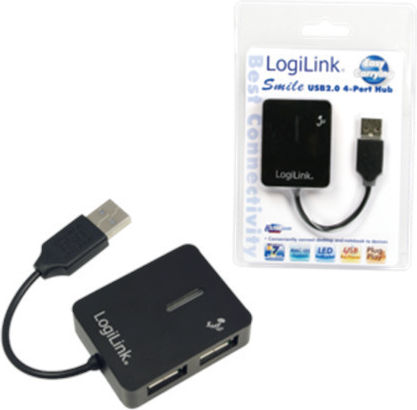 LogiLink Hub 4 Θυρών USB 2.0 με σύνδεση USB-A