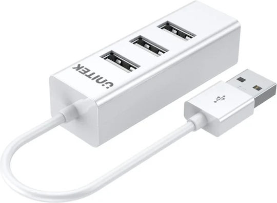 Unitek USB Hub 4 USB 2.0 Ports with USB-A Connection White