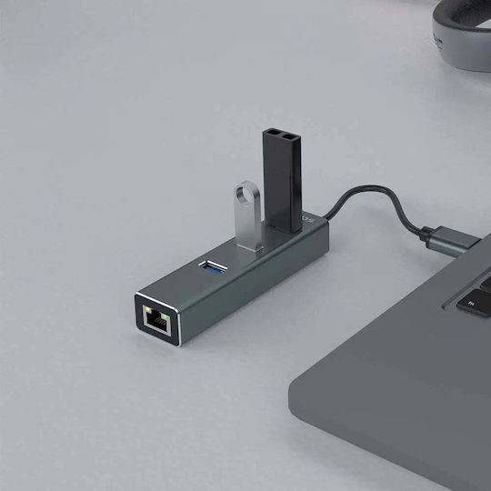 Savio 3-Port USB 3.1 Hub with USB-A Connection Gray