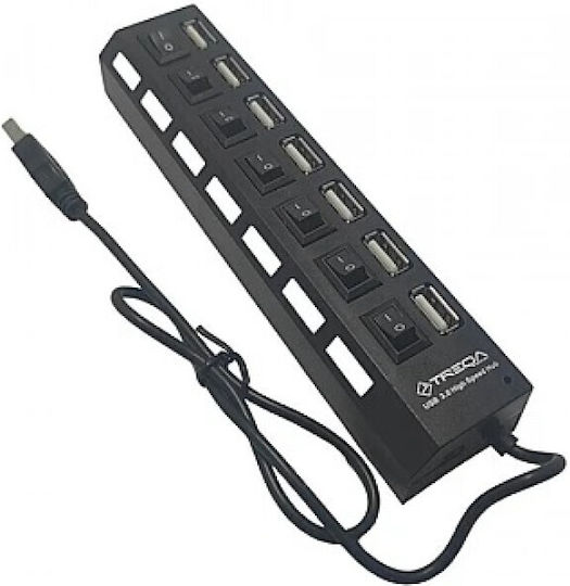 Treqa USB-Hub 7 Anschlüsse USB 3.0 mit USB-A Anschluss