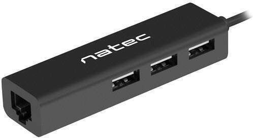 Natec Dragonfly Hub 3 Ports USB 2.0 with USB-A Connection Ethernet