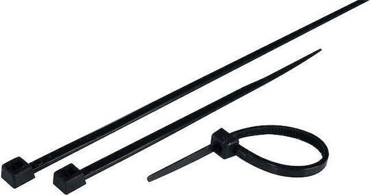 Spap Plastische Kabelbinder 350mmx7.6mm in Schwarz Farbe (100Stück) 4100247