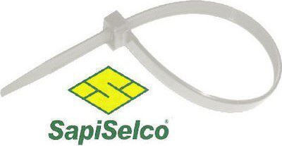 Sapiselco Plastic Cable Ties 250mm x 5mm in White Colour (100 pcs) sel.2.224