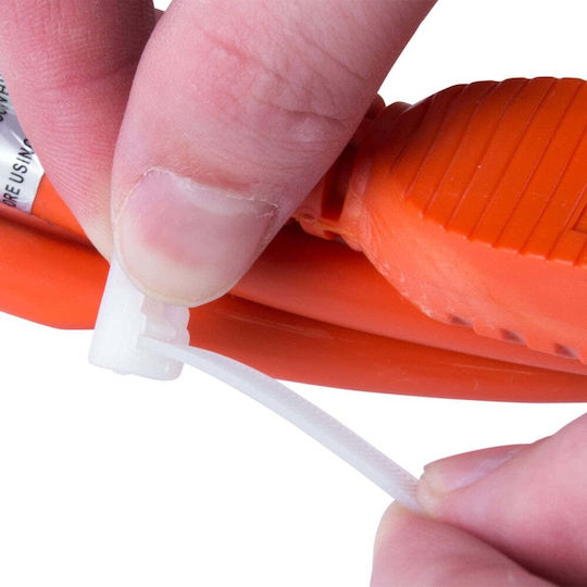 Techly Plastic Cable Ties in White Colour 100pcs 216375