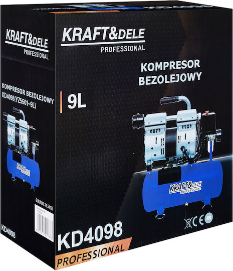 Ölfreier Luftkompressor 9l 550w 155l/min Kd4098