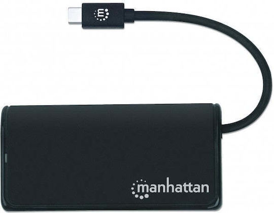 Manhattan IUSB31C-HUB430M USB Хъб с 4 USB 3.2 Порта и USB-C Връзка