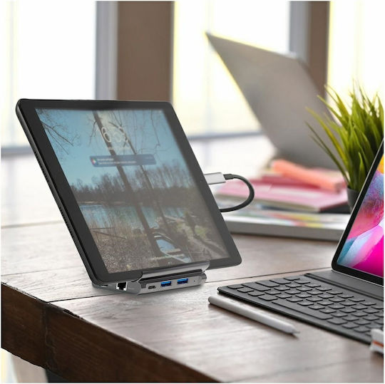 4Smarts USB 3-Port USB 3.1 Hub with USB-C Connection Gray