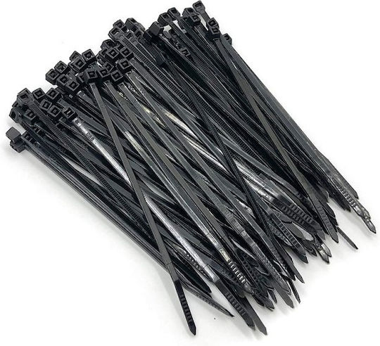 Com Πλαστικά Δεματικά Καλωδίων 370mmx4.8mm σε Μαύρο χρώμα (100τμχ) 05.313