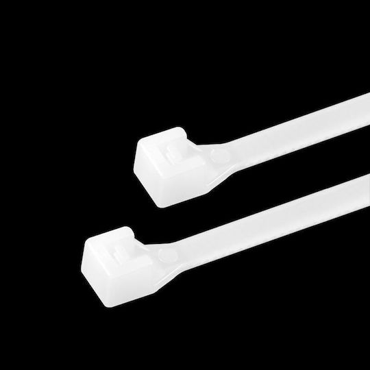 LogiLink Plastic Cable Ties 130mm x 2.5mm in White Colour 100pcs