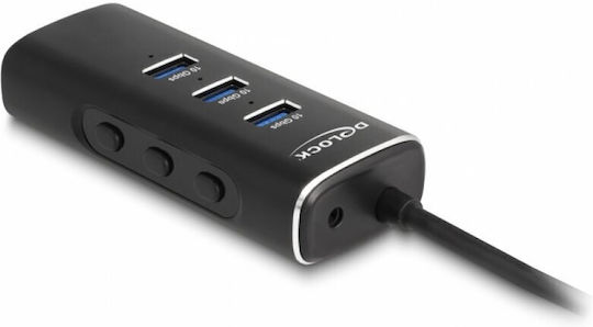 DeLock Port Hub 10 Θυρών USB 2.0 με σύνδεση USB-C