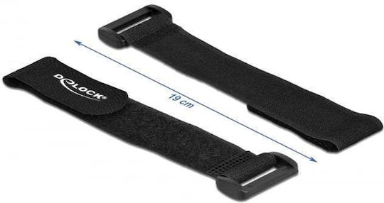 DeLock DeLock Velcro Kabelbinder 190mmx25mm in Schwarz Farbe (5 Stück) 19531