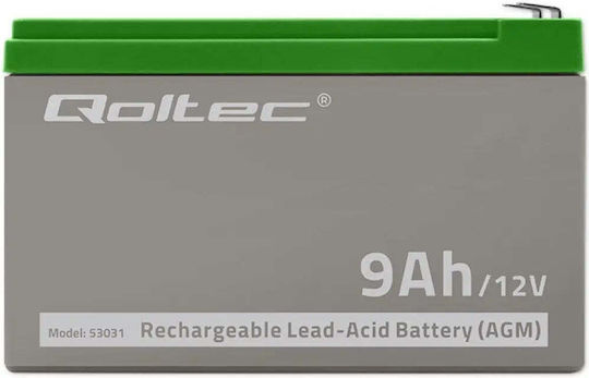 Qoltec UPS Battery with Capacity 9Ah and Voltage 12V 53031 1pcs