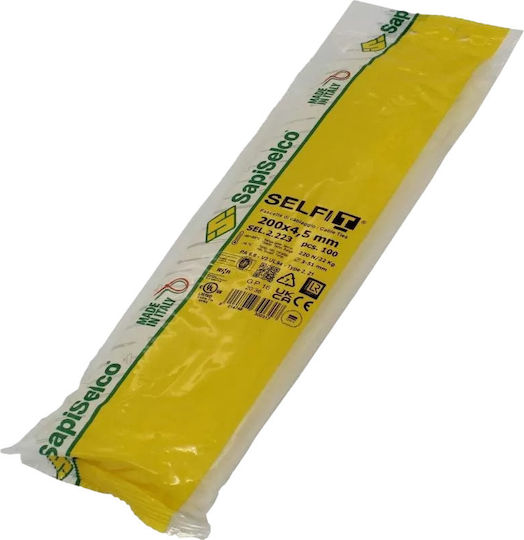 Sapiselco Πλαστικά Δεματικά Καλωδίων 540mmx7.5mm σε Λευκό χρώμα (100τμχ) SEL.2.437