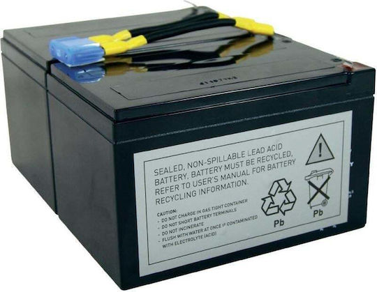 APC Replacement Cartridge 6 UPS Battery with Capacity 11Ah and Voltage 12V 1pcs