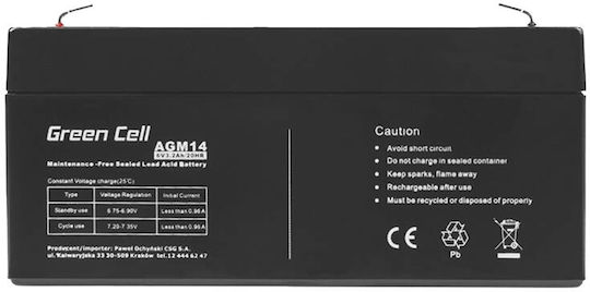 Green Cell Baterie UPS cu Capacitate 3.3Ah și Tensiune 6V AGM14 1buc