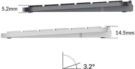 Keychron B6 Pro Безжична Ултратънка Клавиатура Gr Подредба Сива B6p-k1-gr