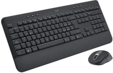 Logitech Signature MK650 Безжично Комплект клавиатура и мишка Английски US Черен