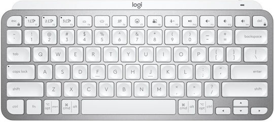 Logitech MX Mechanical Mini Безжично Само клавиатура Английски US Pale Gray