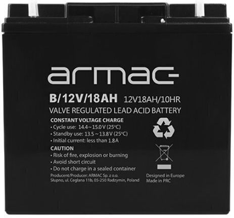 Armac Батерия UPS с Капацитет 18Ах и Напрежение 12V B/12V/18AH 1бр