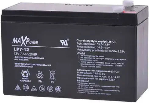 Baterie Rebel 12V Gel Plumb Acid 7Ah Fără întreținere 151x65x94 mm