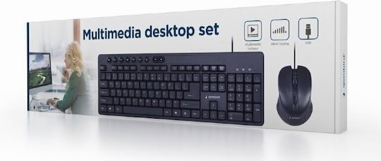 Gembird KBS-UM-04 Σετ Πληκτρολόγιο & Ποντίκι Αγγλικό US