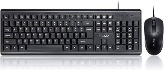 T-Wolf TF500 Set tastatură și mouse Engleză UK