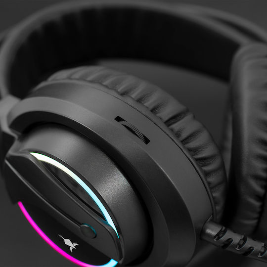 White Shark Wolf Over Ear Gaming Headset με σύνδεση USB for PC / PS4 / PS5