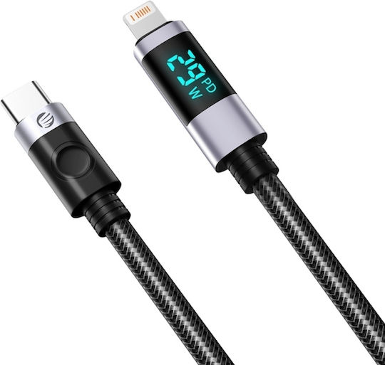 Orico LED USB-C към Lightning кабел 29W Черен 2m