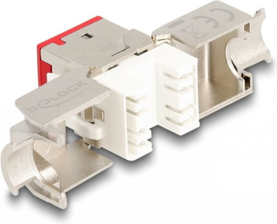 Delock Set 10 Bucăți Keystone Modul RJ45 LSA Cat.6a Fără Unealtă Roșu Delock 88115