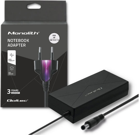 Qoltec Laptop Charger 150W 19.5V 7.7A for HP without Power Cable