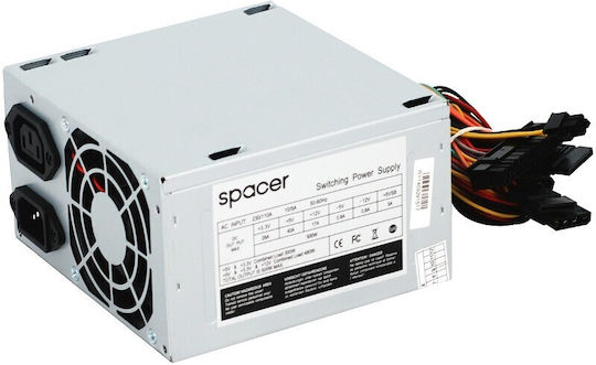 Spacer ATX 500 250W Μαύρο Τροφοδοτικό Υπολογιστή Full Wired